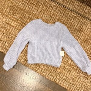Altar'd State Light Gray Crew Neck Sweater